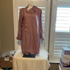 Elegant Long Sleeve Pink Dress